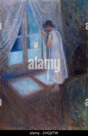 Das Mädchen am Fenster - 1893 - Öl auf Leinwand 96,5 x 65,4 cm - Munch Edvard Stockfoto