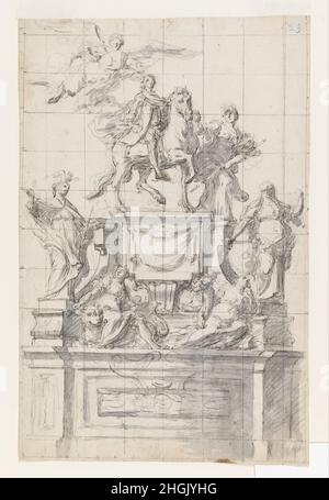 Baldassare De Caro - Design for a Monument to Emperor Karl VI. Von Neapel Stockfoto