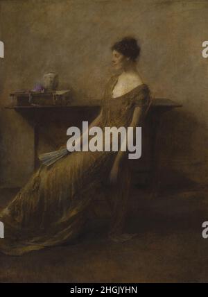 Thomas Wilmer Dewing - Dame in Gold Stockfoto