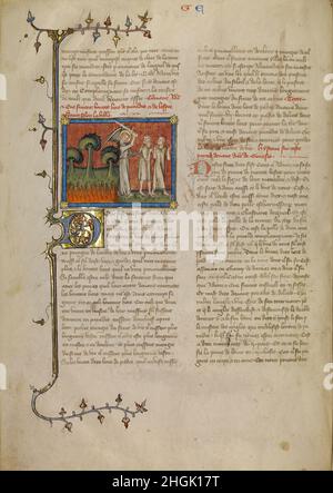 Meister von Jean de Mandeville (französisch, aktiv 1350 - 1370) - die Vertreibung aus dem Paradies Stockfoto