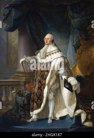 Antoine-François Callet - Louis XVI, roi de France et de Navarre (1754-1793), revêtu du Grand costume Royal en 1779 Stockfoto