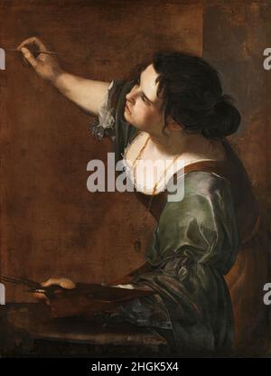 Selbstporträt als Allegorie der Malerei - La Pittura - 1638 39 - Öl auf Leinwand 98,6 x 75,2 cm - Gentileschi Artemisia Stockfoto