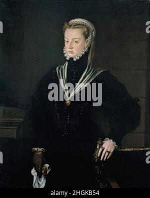 Alonso Sànchez Coello - Porträt von Juana von Österreich, Prinzessin von Portugal Stockfoto