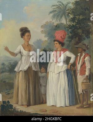 Agostino Brunias - West Indian Frauen der Farbe, mit einem Kind und seinen schwarzen Diener Stockfoto