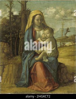 Madonna col bambino - Öl auf Holz 83 × 68 cm - mwxDa Conegliano Cima Stockfoto