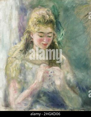 Renoir Auguste - Privatsammlung - La Couseuse - 1875 - Öl auf Leinwand 65 x 54 cm Stockfoto