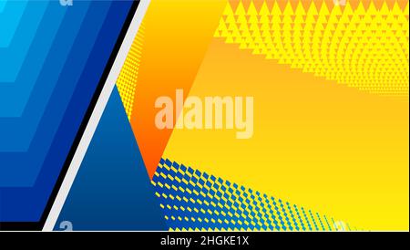 Abstrakter Hintergrund moderne Hipster futuristische Grafik. Gelber Hintergrund mit Streifen. Vektor abstrakt Hintergrund Textur Design, helles Poster Stock Vektor