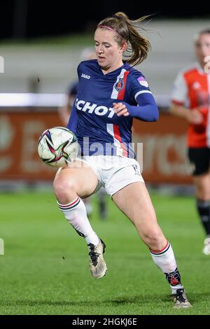 Rotterdam, Niederlande. 21st Januar 2022. ROTTERDAM, NIEDERLANDE - 21. JANUAR: Kyah Coady von VV Alkmaar während des Womans Pure Energie Eredivisie-Matches zwischen Feyenoord und Vv Alkmaar im Sportpark Varkenoord am 21. Januar 2022 in Rotterdam, Niederlande (Foto von Herman Dingler/Orange Picics) Credit: Orange Pics BV/Alamy Live News Stockfoto