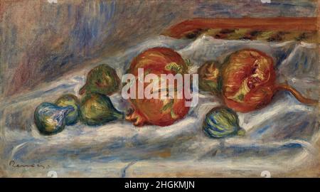 Renoir Auguste - Privatsammlung - Naturmorte aux Grenades et Figues - kein Datum - Öl auf Leinwand 26,2 x 45,3 cm Stockfoto