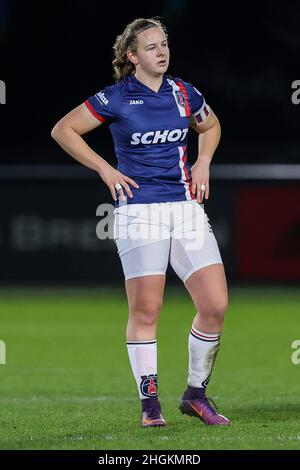 Rotterdam, Niederlande. 21st Januar 2022. ROTTERDAM, NIEDERLANDE - 21. JANUAR: Anna Ruiter von VV Alkmaar während des Womans Pure Energie Eredivisie-Matches zwischen Feyenoord und Vv Alkmaar im Sportpark Varkenoord am 21. Januar 2022 in Rotterdam, Niederlande (Foto von Herman Dingler/Orange Picics) Credit: Orange Pics BV/Alamy Live News Stockfoto