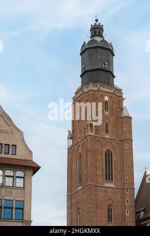 St. Elizabeth's Church Tower - Breslau, Polen Stockfoto