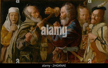 The Musicians' Brawl - 1625 30c. - Öl auf Leinwand 86,4 x 141 cm - De La Tour Georges Stockfoto