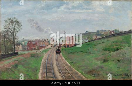 Lordship Lane Station, East Dulwich - 1871 - Öl auf Leinwand 44,5 x 72,5 cm - Pissarro Camille Stockfoto