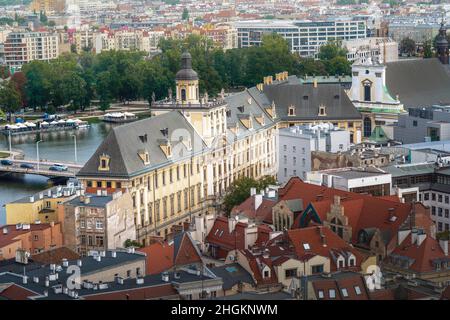Luftaufnahme der Universität von Breslau und des Collegium Maximum - Breslau, Polen Stockfoto