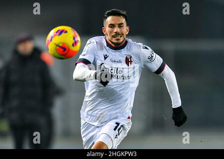 Verona, Italien. 21st Januar 2022. Marcantonio Bentegodi Stadium, Verona, Italien, 21. Januar 2022, Nicola Sansone von Bologna während des Spiels Hellas Verona FC gegen Bologna FC - italienische Fußballserie A Credit: Live Media Publishing Group/Alamy Live News Stockfoto