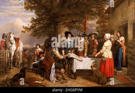 Charles Landseer - Vorabend der Schlacht von Edge Hill, 1642 Stockfoto