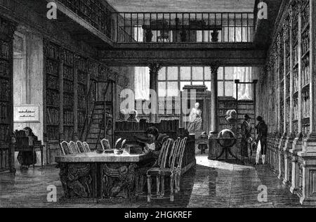 Bibliothèque de l'Institut à Paris Augustin-François Lemaître 1797-1870 Stockfoto