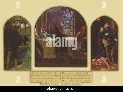 Arthur Hughes - der Abend der heiligen Agnes Stockfoto