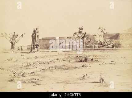 Charles Moravia (Britisch - (karge Landschaft mit einer nicht identifizierten Fortess, Delhi) Stockfoto