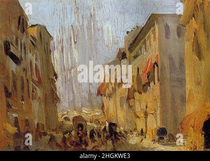 Signorini Telemaco - Privatsammlung - Il Duomo di Milano - 1859 - olio su cartone 13,5 x 18,5 cm - Stockfoto