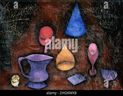 Stillleben - 1927 - Öl auf Holz di gesso 47,9 x 64,1 cm - Klee Paul Stockfoto