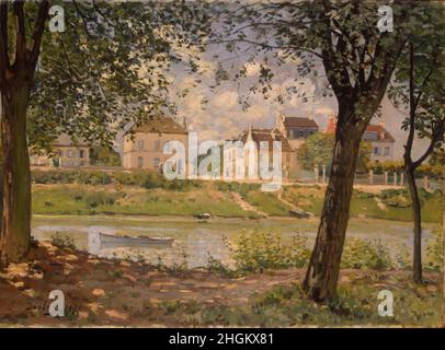 Villeneuve-la-Garenne - Dorf auf der seine - 1872 - Öl auf Leinwand 59x80,5 cm - Sisley Alfred Stockfoto