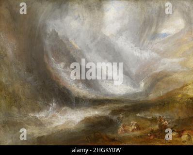 Aostatal; Schneesturm, Lawine und Gewitter - 1836 37 - Öl auf Leinwand 92,2 x 123 cm - Turner Joseph Mallord William Stockfoto