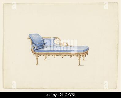 Augustus Charles Pugin - Design für ein Sofa im Neugotischer Stil Stockfoto