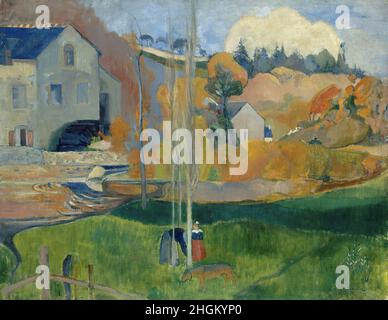 Paysage de Bretagne. Le moulin David - 1894 - Öl auf Leinwand 73 x 92,2 cm - ga01Gauguin Paul Stockfoto