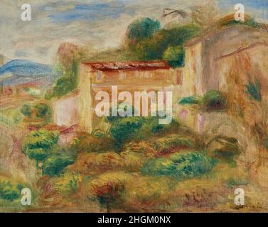 Renoir Auguste - Privatsammlung - La maison de la poste - 1907 - Öl auf Leinwand 22,2 x 28 cm Stockfoto