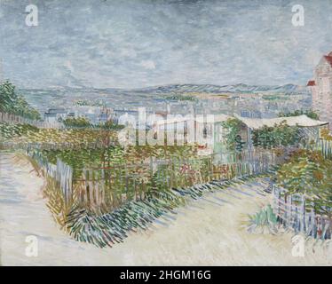 Montmartre, hinter dem Moulin de la Galette - 1887 - Öl auf Leinwand 81 x 100 cm - Van Gogh Vincent Stockfoto