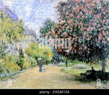 Monet Claude - Privatsammlung - Le Parc Monceau - 1876 - Öl auf Leinwand 59,5 x 73 cm Stockfoto