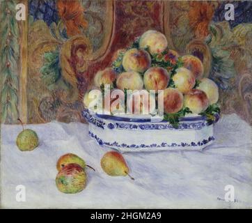 Stillleben mit Pfirsichen - 1881 - Öl auf Leinwand 53,3 x 64,8 cm - Renoir Auguste Stockfoto