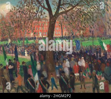 Parade, Washington Square - 1912 - Öl auf Leinwand 66,4 x 78,7 cm - Glackens William James Stockfoto