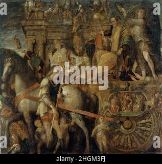 Die Triumphs von Caesar 9. Caesar auf seinem Chariot - 1484 92 - tempera su tela 270,4 x 280,7 cm - Mantegna Andrea Stockfoto