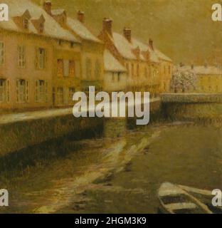 Kanal in Brügge, Winter - 1899 00 - Öl auf Leinwand 74,7 x 77,4 cm - Le Sidaner Henri Stockfoto