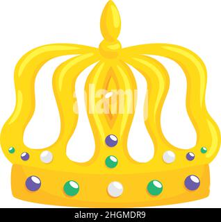 goldene Krone mit mardi Gras Stock Vektor