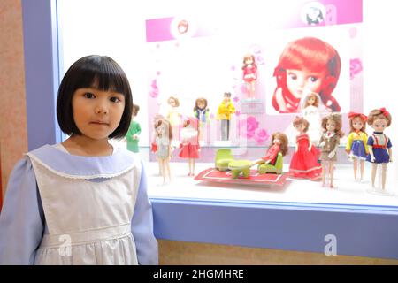 Kinderporträt im Freizeitzentrum Licca Chan Castle im Ono Tamura District, Fukushima Japan. Stockfoto