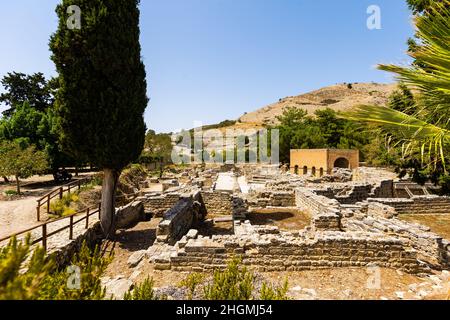 Ruinen des Apollotempels in Gortys, Kreta Stockfoto