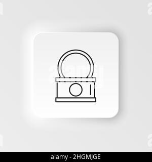 Neumorphische Stil Essen und Trinken Vektor-Symbol. Zinn kann Symbol Vektor-Illustration auf Neumorphismus weißen Hintergrund Stock Vektor