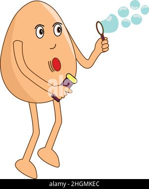 Cartoon spielen mit Wasser Bubble Maker Spielzeug Vektor Illustration Stock Vektor