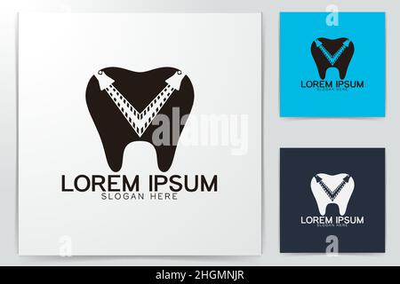 Dental Logo-Ideen. Logo-Design „Inspiration“. Vektorgrafik Vorlage. Isoliert Auf Weißem Hintergrund Stock Vektor