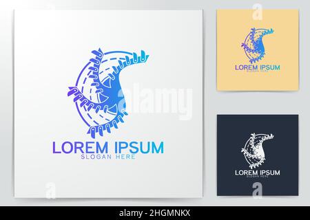 Bohrschneider. Ideen für das Logo der Kohlemine. Inspiration Logo Design. Darstellung Des Vektor-Vorlagenbildes. Isoliert Auf Weißem Hintergrund Stock Vektor