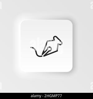 Stift, Freiformvektorsymbol. Element der Design-Tool für mobile Konzept und Web-Apps Vektor. Dünnes neumorphisches Vektor-Symbol für Website-Design auf neum Stock Vektor