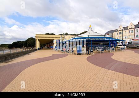 Barry Island Cafe Gegend Stockfoto