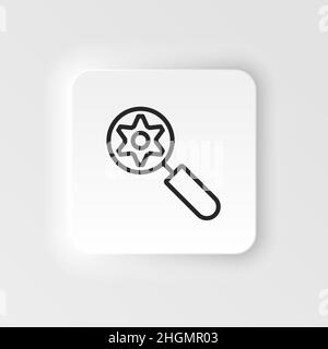 Zoom, Vektorsymbol festlegen. Element der Design-Tool für mobile Konzept und Web-Apps Vektor. Dünnes neumorphisches Vektor-Symbol für Website-Design auf neum Stock Vektor