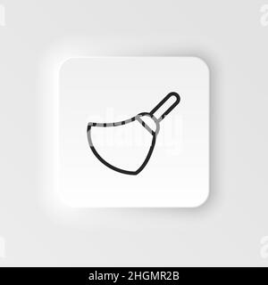 Symbol für „Clear“, „Besen“-Vektor. Element der Design-Tool für mobile Konzept und Web-Apps Vektor. Dünnes neumorphisches Vektor-Icon für das Website-Design auf neumo Stock Vektor