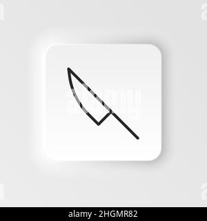 Messer, Werkzeugvektorsymbol. Element der Design-Tool für mobile Konzept und Web-Apps Vektor. Dünnes neumorphisches Vektor-Symbol für Website-Design auf neumor Stock Vektor