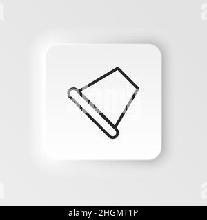 Symbol für den Vektor mit dem „Thimble“. Element der Design-Tool für mobile Konzept und Web-Apps Vektor. Dünnes Vektor-Symbol im neumorphischen Stil für die Gestaltung der Website auf neumorphis Stock Vektor