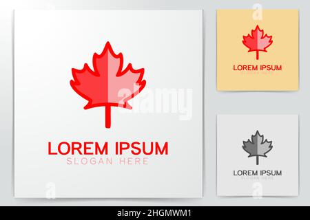 Kanadische Rote Maple Leaf Logo Designs Inspiration isoliert auf weißem Hintergrund Stock Vektor